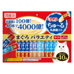 チャオちゅーる 乳酸菌入り まぐろ バラエティ 14g×40本入
