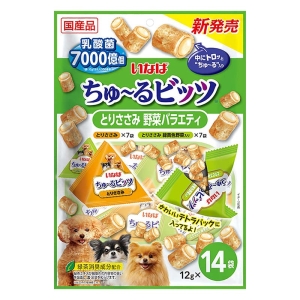 【お取り寄せ商品】ちゅ～るビッツ乳酸菌700億個とりささみ野菜バラエティ 12g