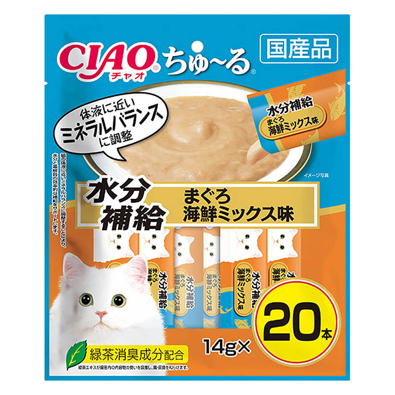 CIAO ちゅ～る 水分補給 まぐろ 海鮮ミックス味 14g×20本