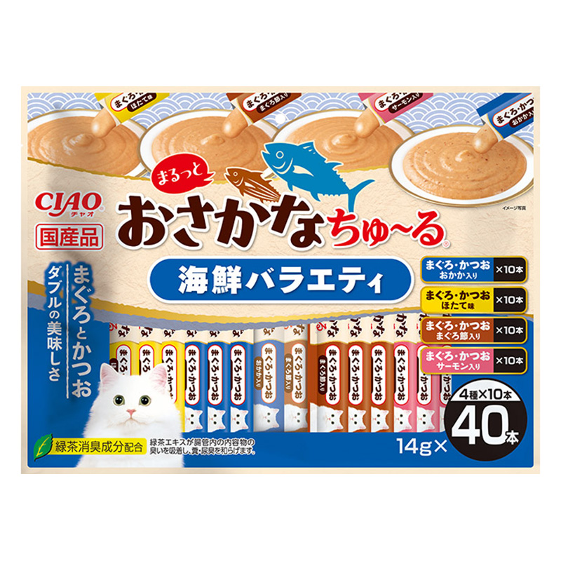 CIAO まるっとおさかなちゅ～る 海鮮バラエティ 14g×40本入り