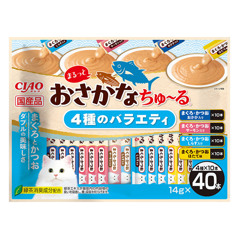 CIAO まるっとおさかなちゅ~る 4種類のバラエティ 14g×40本入り