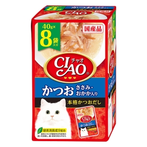 CIAOパウチ 8袋入 かつおささみ・おかか入り