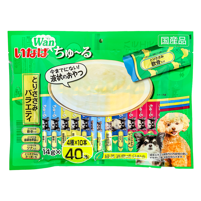 Wanちゅ~る とりささみバラエティ 14g×40本入り