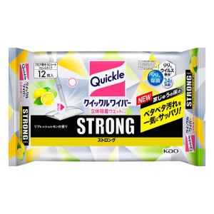 クイックルワイパー 立体吸着ウエットシート ストロングレモン12枚 リフレッシュレモンの香り