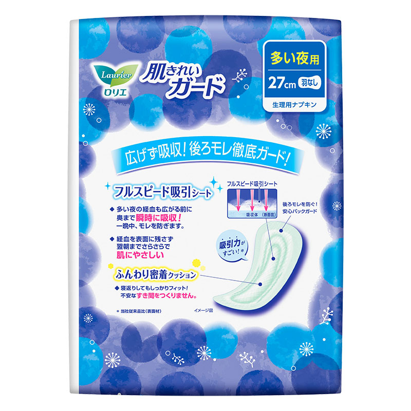 ロリエ 肌きれいガード ボリュームパック 多い夜用 羽なし 20コ入【医薬部外品】
