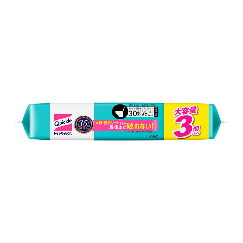 トイレクイックル ミントの香り つめかえ用 スーパージャンボパック 30枚