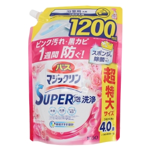 バスマジックリン SUPER泡洗浄 アロマローズの香り つめかえ用 超特大サイズ 1200ml