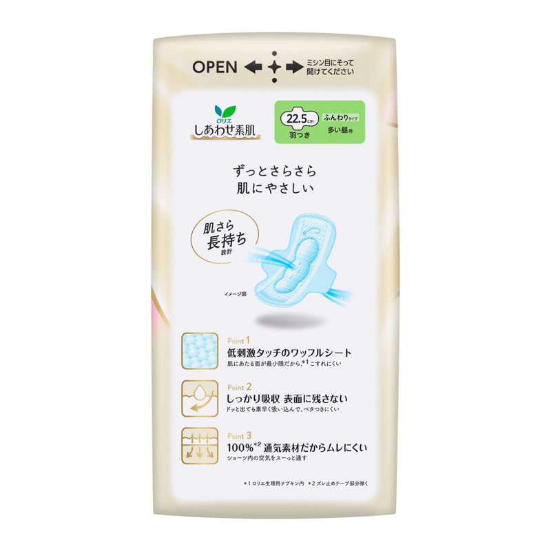 ロリエしあわせ素肌 多い昼用羽つき 36個入 【医薬部外品】