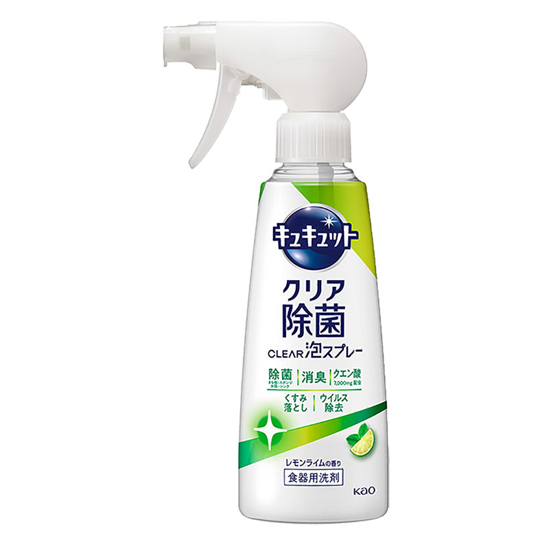 キュキュット CLEAR泡スプレー レモンライムの香り 280ml ｜ ミスター 