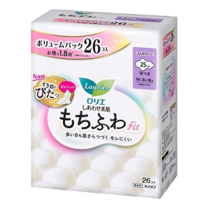 ロリエ しあわせ素肌 もちふわfit 特に多い昼用 羽つき 大容量26個 【医薬部外品】