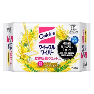 クイックルワイパー 立体吸着ウエットシート 32枚入