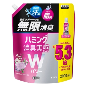 ハミング消臭実感 Wパワーデオドラント サボン スパウト 2L