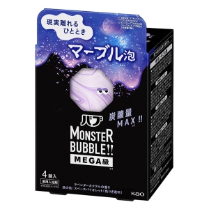 バブ モンスターバブルMEGA級 マーブル泡 4錠入 ラベンダーカクテルの香り【医薬部外品】