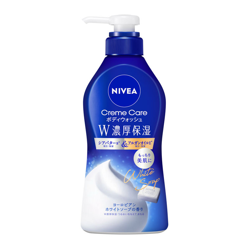 ニベア クリームケアボディウォッシュ Ｗ濃厚保湿 ヨーロピアンホワイトソープの香り ポンプ 460mL