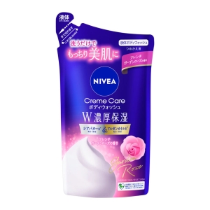 ニベア クリームケアボディウォッシュ Ｗ濃厚保湿 フレンチガーデンローズの香り つめかえ用 340mL