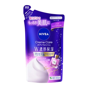 ニベア クリームケアボディウォッシュ Ｗ濃厚保湿 パリスリッチバルファンの香り つめかえ用 340mL