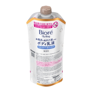 ビオレ ザ ボディ お風呂でぬれた肌に使うボディ乳液 肌すべすべ 無香料 つりさげパック 285mL