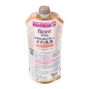ビオレ ザ ボディ お風呂でぬれた肌に使うボディ乳液 肌しっとり ホワイトティーの香り つりさげパック 285mL