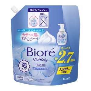 ビオレ ザ ボディ 泡タイプ ピュアリーサボンの香り つめかえ用 1200mL