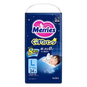 メリーズ ぐっすりパンツ Lサイズ 34枚入