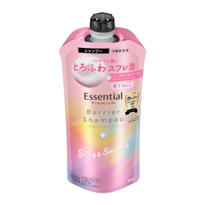 エッセンシャル プレミアム うるおいバリアシャンプー シルキー＆スムース つめかえ用 340mL ときめく ホワイトピーチ＆ムスクの香り