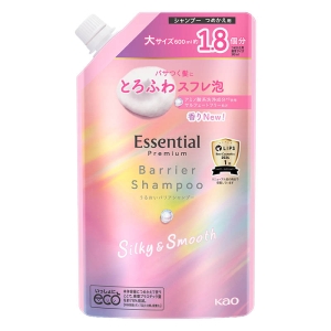 エッセンシャル プレミアム うるおいバリア シャンプー シルキー＆スムース 詰替 600ml