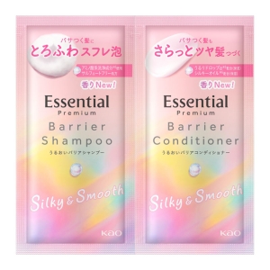 エッセンシャル プレミアム バリアシャンプー＆コンディショナー シルキー＆スムース ピロー 30mL ホワイトピーチ＆ムスクの香り