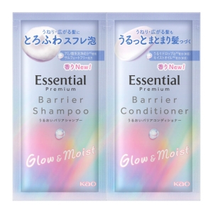 エッセンシャル プレミアム バリアシャンプー＆コンディショナー グロウ＆モイスト ピロー 30mL ホワイトピーチ＆ムスクの香り