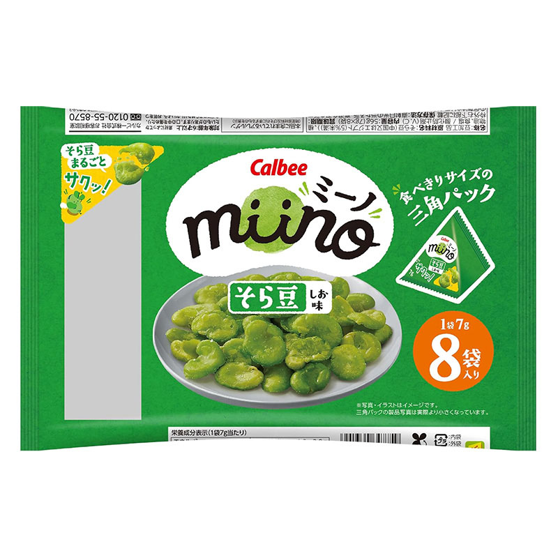 miino そら豆しお味 三角パック7g×8袋入