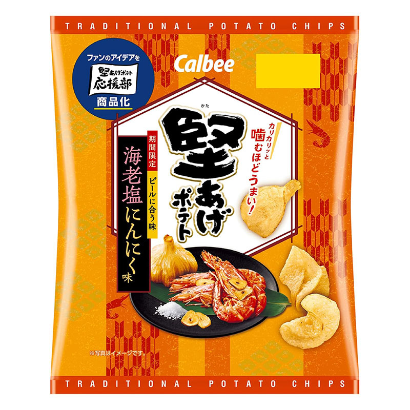 堅あげポテト 海老塩にんにく味 60g