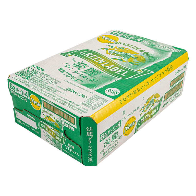 淡麗 グリーンラベル 4.5％ 1箱(350ml×6缶×4)