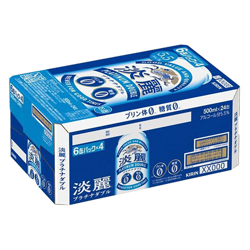 淡麗 プラチナダブル 5.5％ 1箱(500ml×6缶×4)