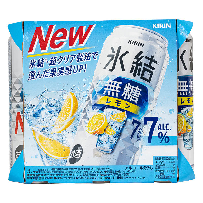 氷結 無糖レモン 7% 500ml×6缶
