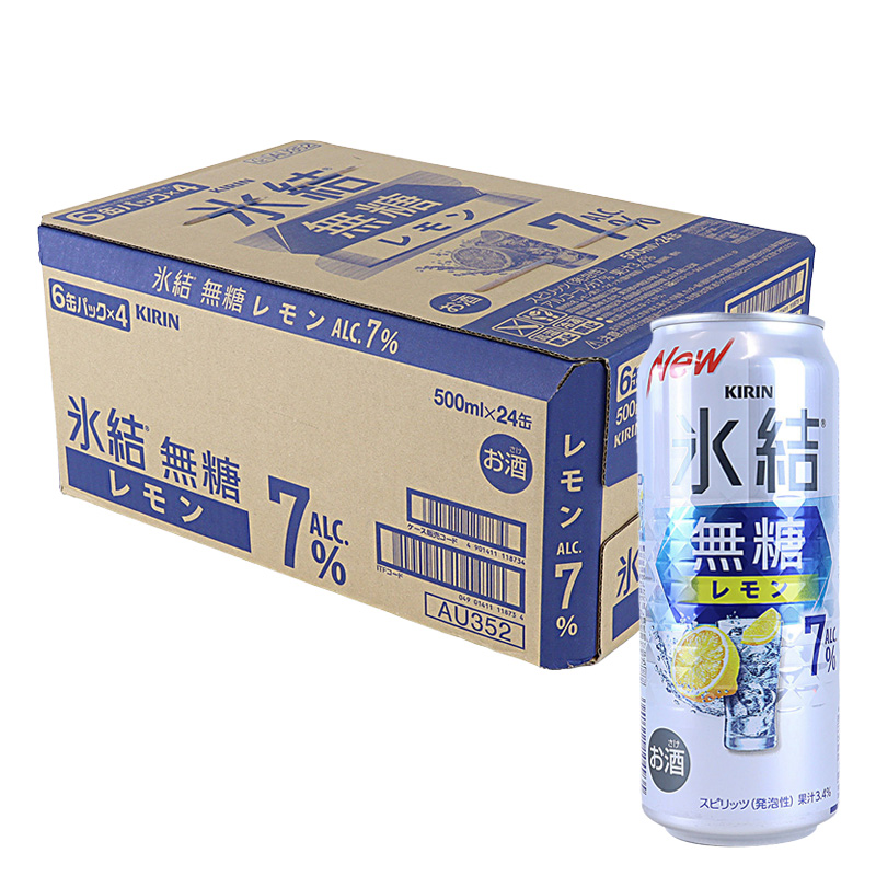 氷結 無糖レモン 7% 1箱(500ml×6缶パック×4)