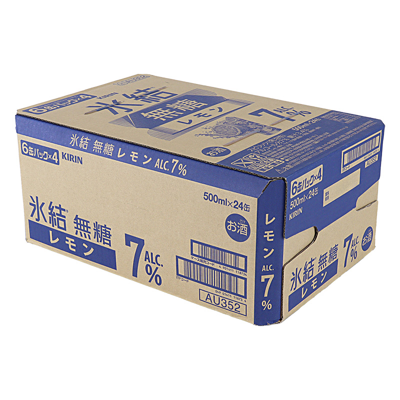 氷結 無糖レモン 7% 1箱(500ml×6缶パック×4)