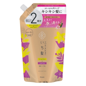 いち髪 ダメージリペア＆カラーケア シャンプー 詰替用 2回分 660g 檸檬花と清らな桜の香り