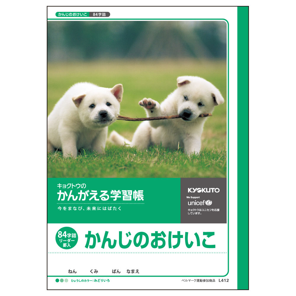 カンガエル学習帳かんじのおけいこ84字詰リーダー罫入