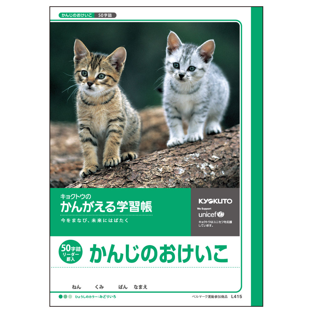 カンガエル学習帳かんじのおけいこ50字詰リーダー罫入