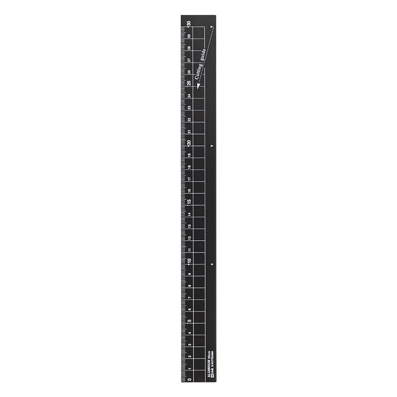 アルミ定規 30cm ブラック