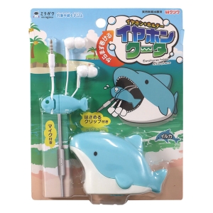 ミラガク イヤホン+ホルダー イヤホンクータ イルカ MT018B