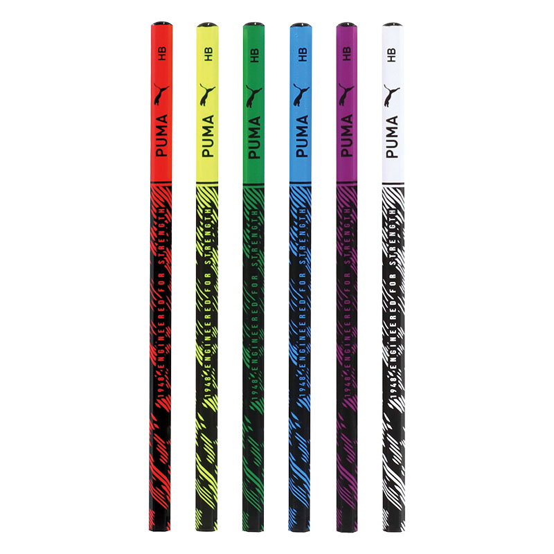 HB鉛筆 6本セット 6色