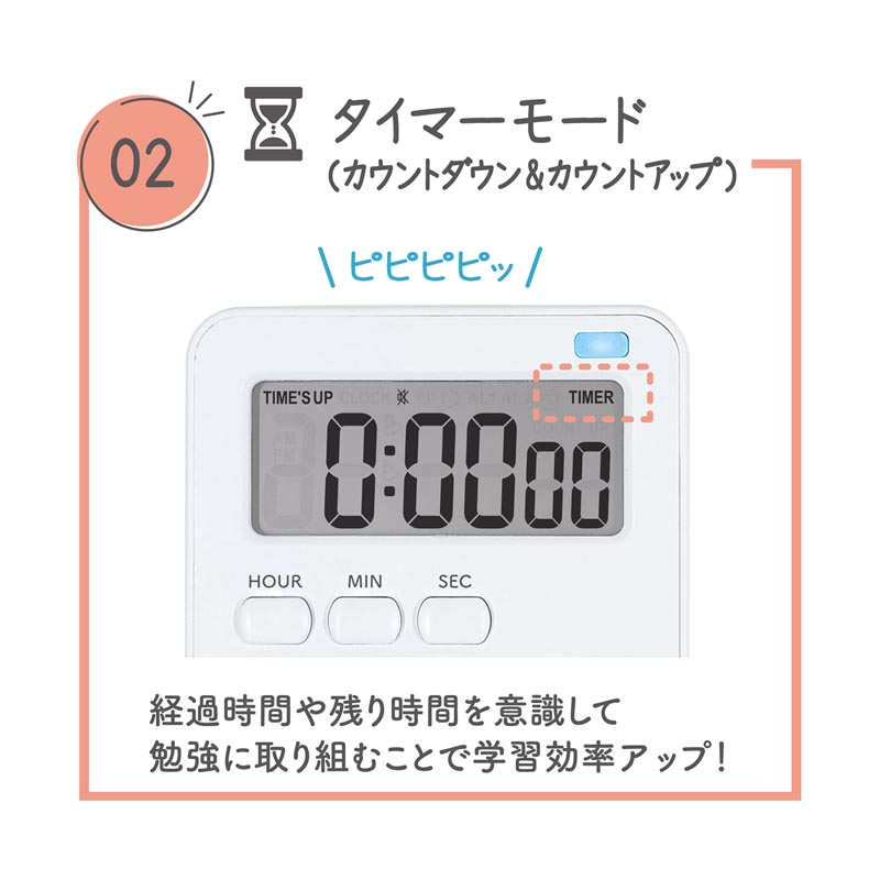 測って、はかどるデジタルタイマー ハカラート ホワイト