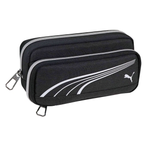 ヘザーダブルペンケース ブラック