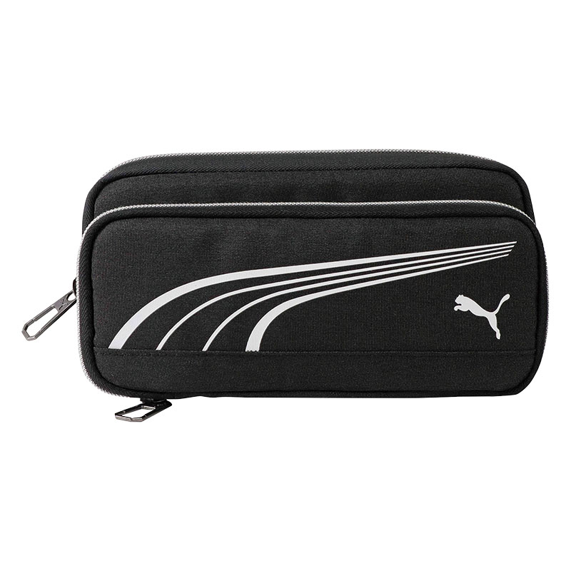 ヘザーダブルペンケース ブラック