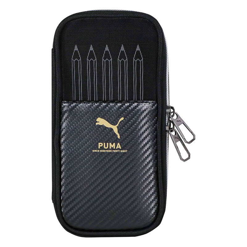 ペンシルチェックペンケース ブラック