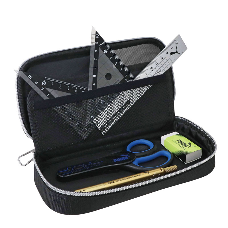 ペンシルチェックペンケース ブラック