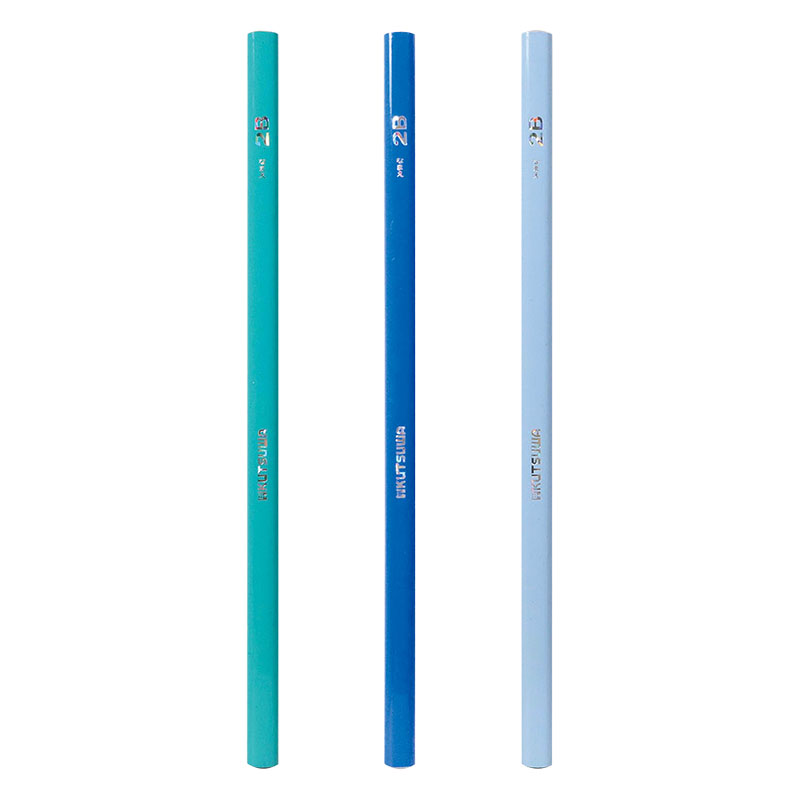 正しい持ち方えんぴつ 2B 三角 ブルー 12本入