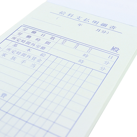 給料支払明細書 100枚 介護保険料欄付き