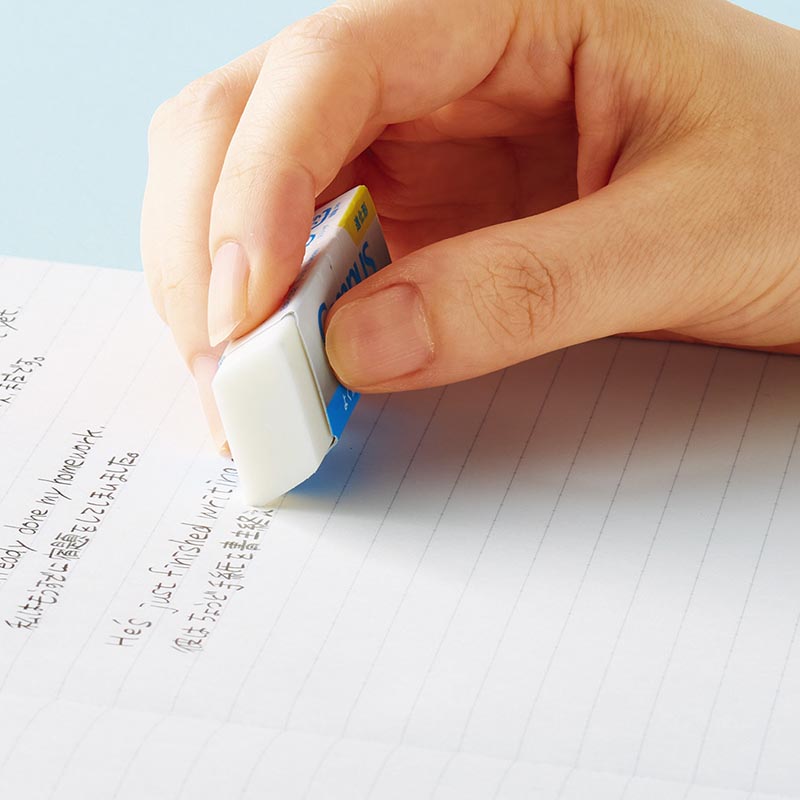 キャンパス よく消えるのに折れにくい消しゴム 進化形平行四辺形 S 白 5個入