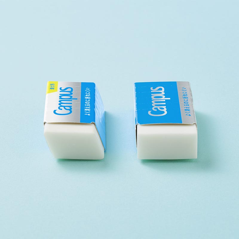 キャンパス よく消えるのに折れにくい消しゴム 進化形平行四辺形 S 白 5個入